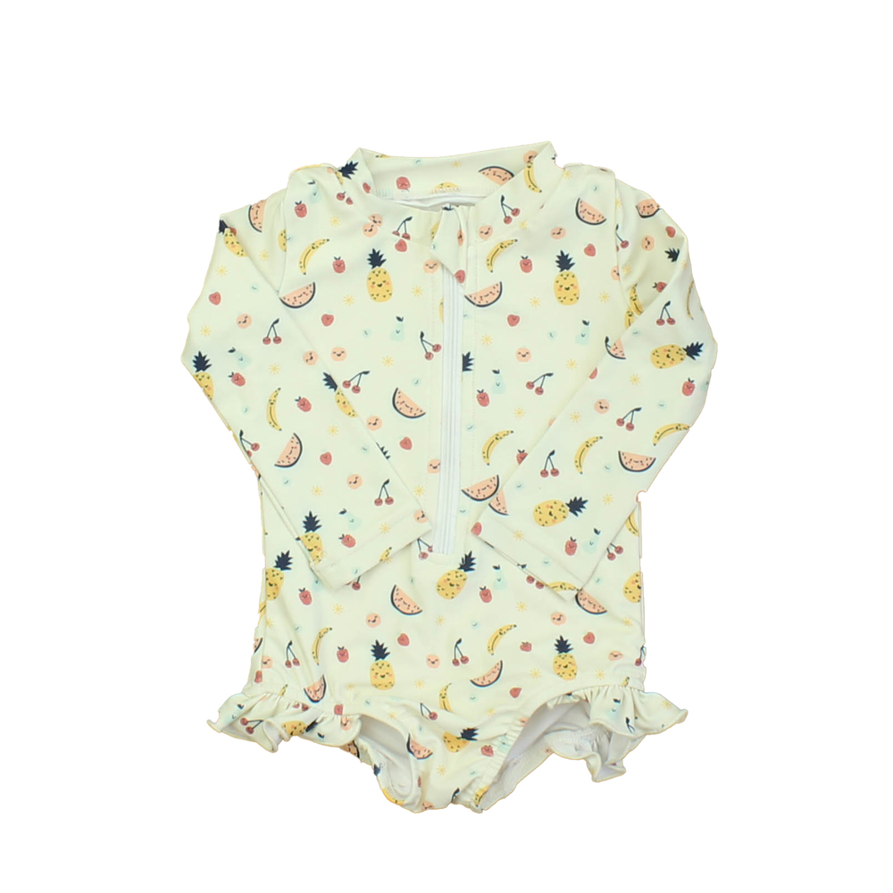 Bird & Bean Girls Ivory | Fruit 1-piece Swimsuit size: 3-6 Months